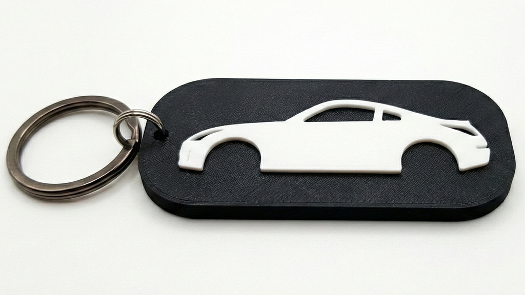 Custom 3D Printed Car Keychain - Personalized Sports Car Tag