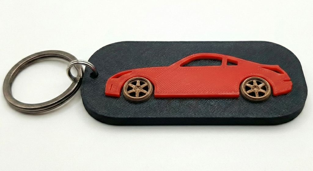 Custom 3D Printed Car Keychain - Personalized Sports Car Tag