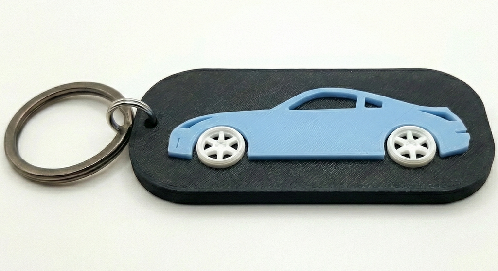 Custom 3D Printed Car Keychain - Personalized Sports Car Tag