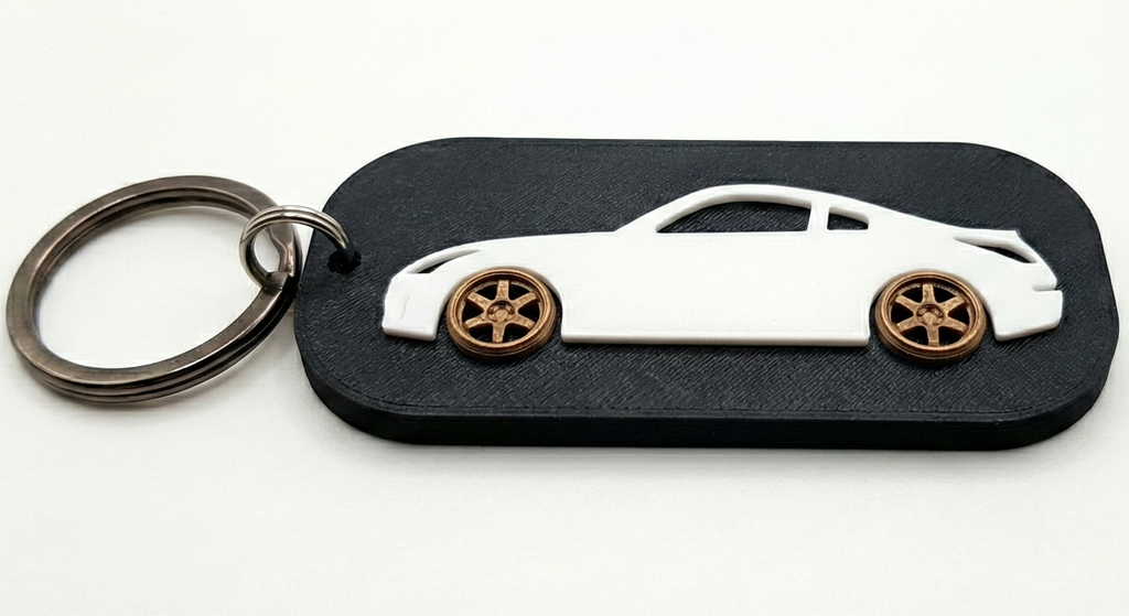 Custom 3D Printed Car Keychain - Personalized Sports Car Tag